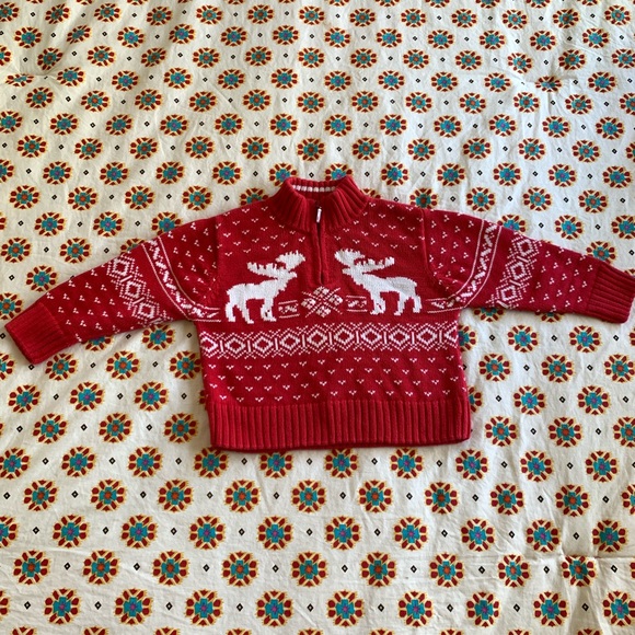 Holiday Christmas Moose Sweater - Picture 1 of 5